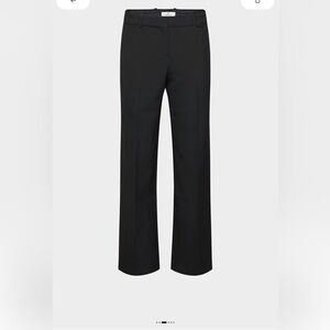 Aritzia Black Agency Straight-Leg Pants High-Rise